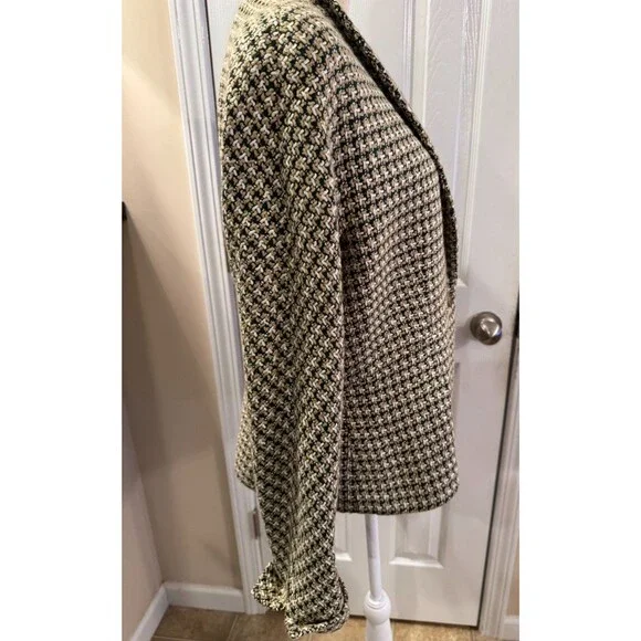 NEW Kasper Textured Tweed Open-Front Jacket – Women's Size 14 Career Business - Picture 6 of 9